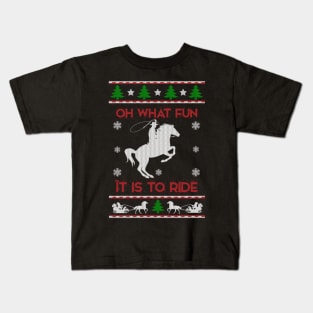 Horse Lover Ugly Christmas Sweater Gift Kids T-Shirt